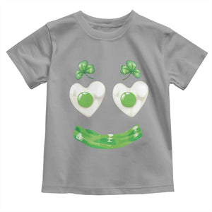 Funny Irish St Patricks Day Shamrock Toddler T Shirt Green Eggs Smile Brunch Breakfast TS10 Sport Gray Print Your Wear