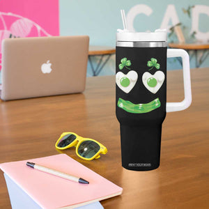 Funny Irish St Patricks Day Shamrock Tumbler With Handle Green Eggs Smile Brunch Breakfast TS10 Print Your Wear