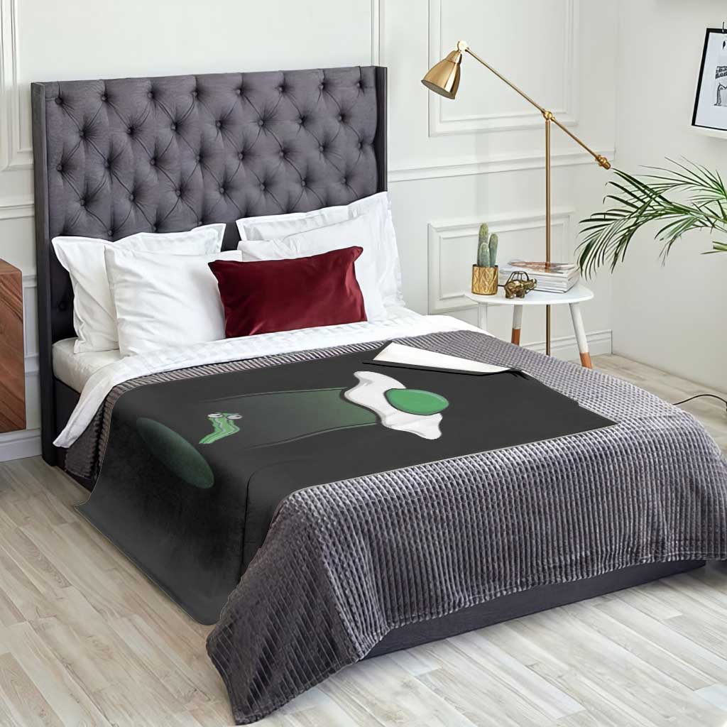 Funny Irish St Patricks Day Throw Blanket UFO Egg Bacon Abduction Funny TS10 Print Your Wear
