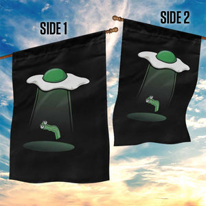 Funny Irish St Patricks Day Garden Flag UFO Egg Bacon Abduction Funny TS10 Print Your Wear