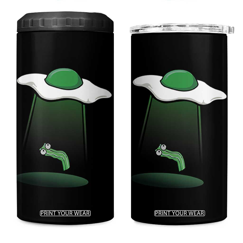 Funny Irish St Patricks Day 4 in 1 Can Cooler Tumbler UFO Egg Bacon Abduction Funny TS10 One Size: 16 oz Black Print Your Wear