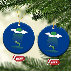 Funny Irish St Patricks Day Ceramic Ornament UFO Egg Bacon Abduction Funny TS10 1pc Blue Print Your Wear