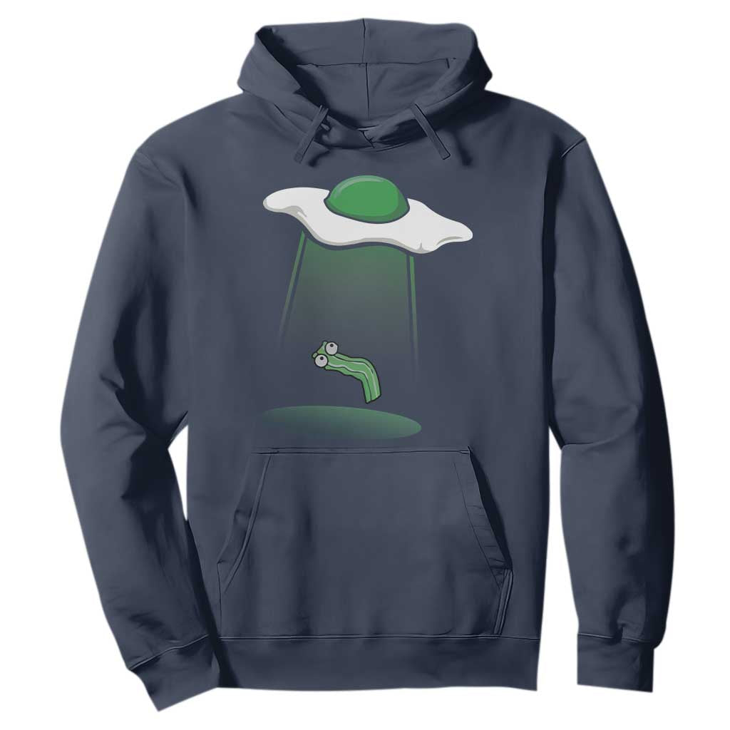 Funny Irish St Patricks Day Hoodie UFO Egg Bacon Abduction Funny TS10 Navy Print Your Wear