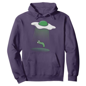 Funny Irish St Patricks Day Hoodie UFO Egg Bacon Abduction Funny TS10 Purple Print Your Wear