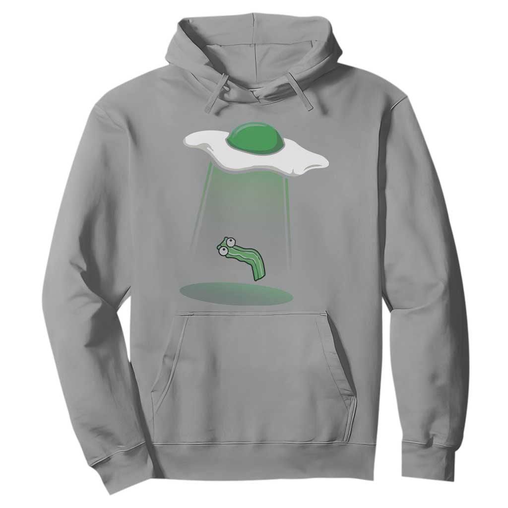 Funny Irish St Patricks Day Hoodie UFO Egg Bacon Abduction Funny TS10 Sport Gray Print Your Wear