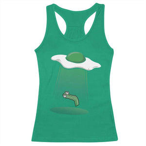 Funny Irish St Patricks Day Racerback Tank Top UFO Egg Bacon Abduction Funny TS10 Irish Green Print Your Wear