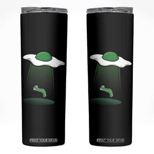 Funny Irish St Patricks Day Skinny Tumbler UFO Egg Bacon Abduction Funny TS10 Black Print Your Wear