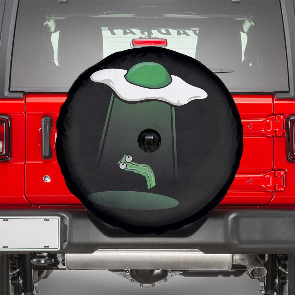 Funny Irish St Patricks Day Spare Tire Cover UFO Egg Bacon Abduction Funny TS10 Black Print Your Wear