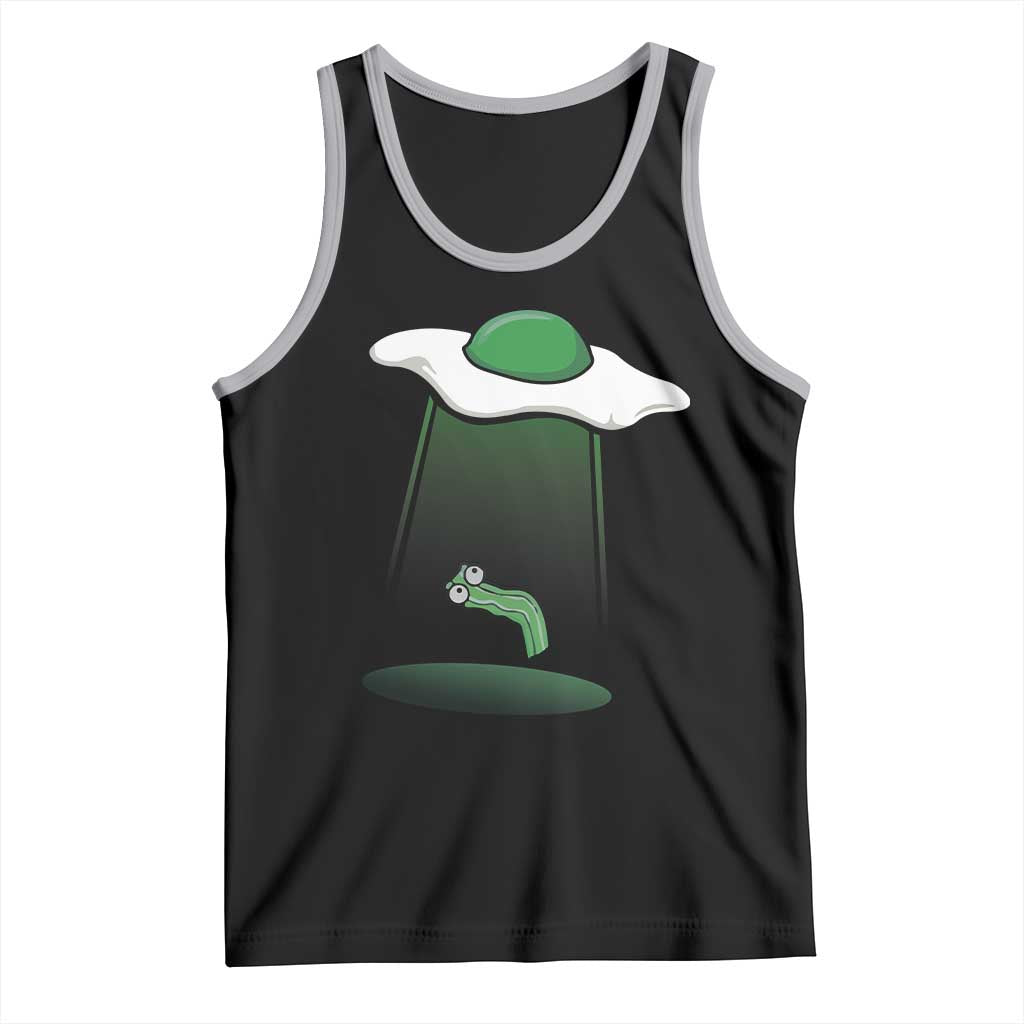 Funny Irish St Patricks Day Tank Top UFO Egg Bacon Abduction Funny TS10 Black Athletic Heather Print Your Wear