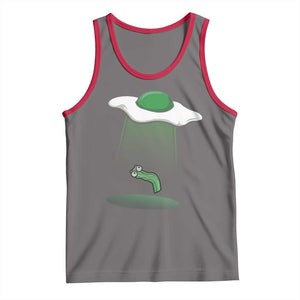 Funny Irish St Patricks Day Tank Top UFO Egg Bacon Abduction Funny TS10 Deep Heather Red Print Your Wear