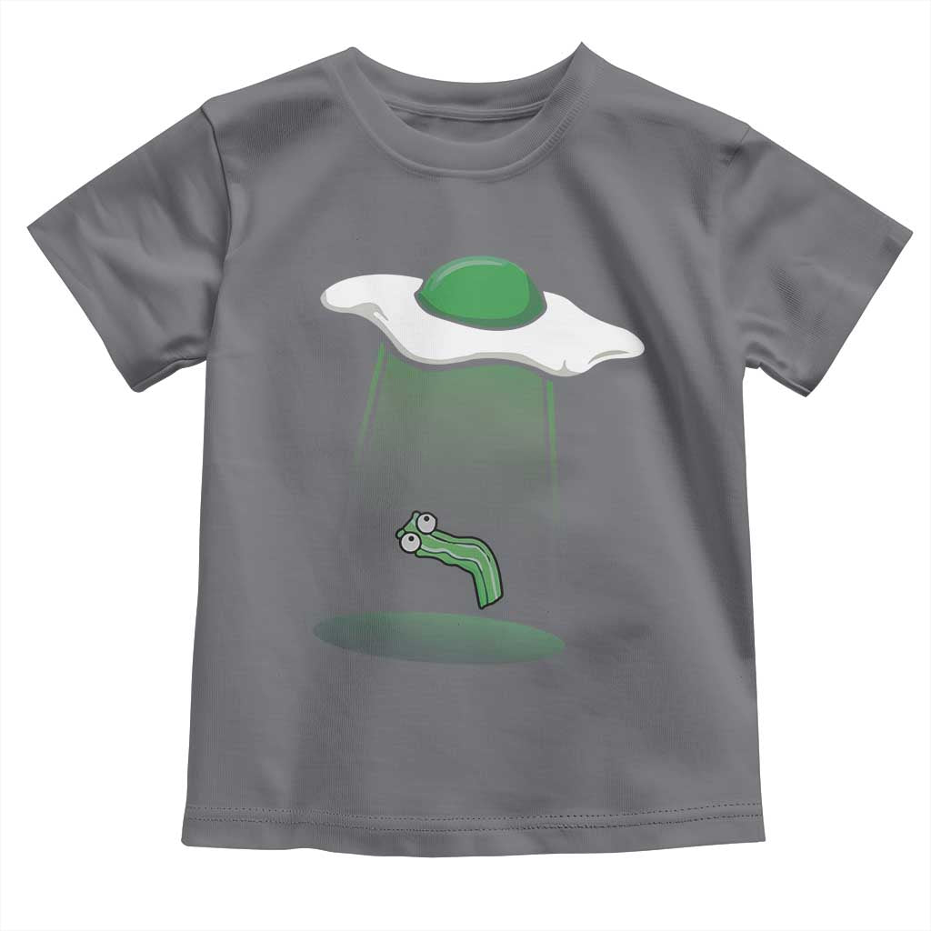 Funny Irish St Patricks Day Toddler T Shirt UFO Egg Bacon Abduction Funny TS10 Charcoal Print Your Wear