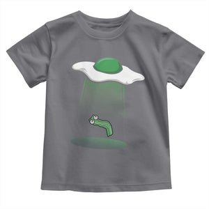Funny Irish St Patricks Day Toddler T Shirt UFO Egg Bacon Abduction Funny TS10 Charcoal Print Your Wear