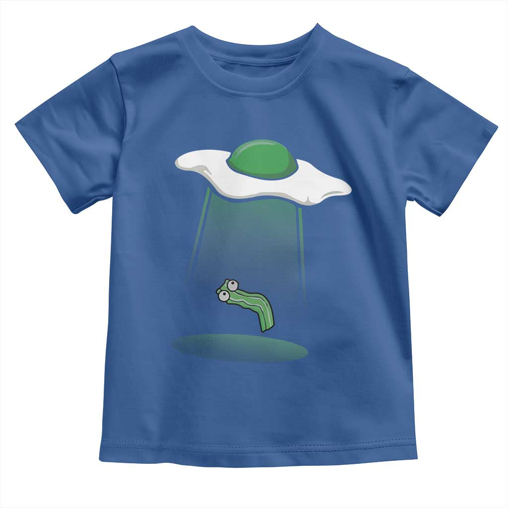 Funny Irish St Patricks Day Toddler T Shirt UFO Egg Bacon Abduction Funny TS10 Royal Blue Print Your Wear