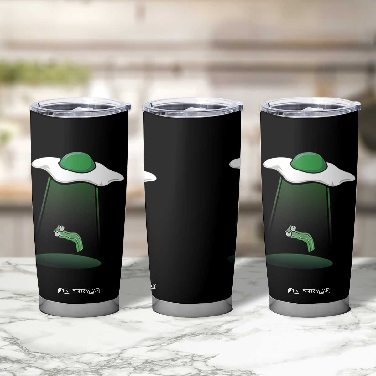 Funny Irish St Patricks Day Tumbler Cup UFO Egg Bacon Abduction Funny TS10 Print Your Wear