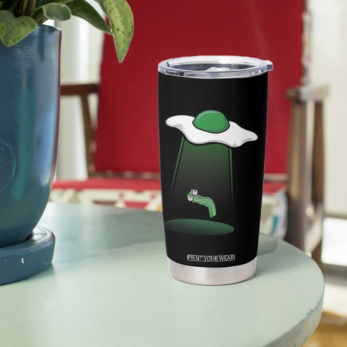 Funny Irish St Patricks Day Tumbler Cup UFO Egg Bacon Abduction Funny TS10 Print Your Wear
