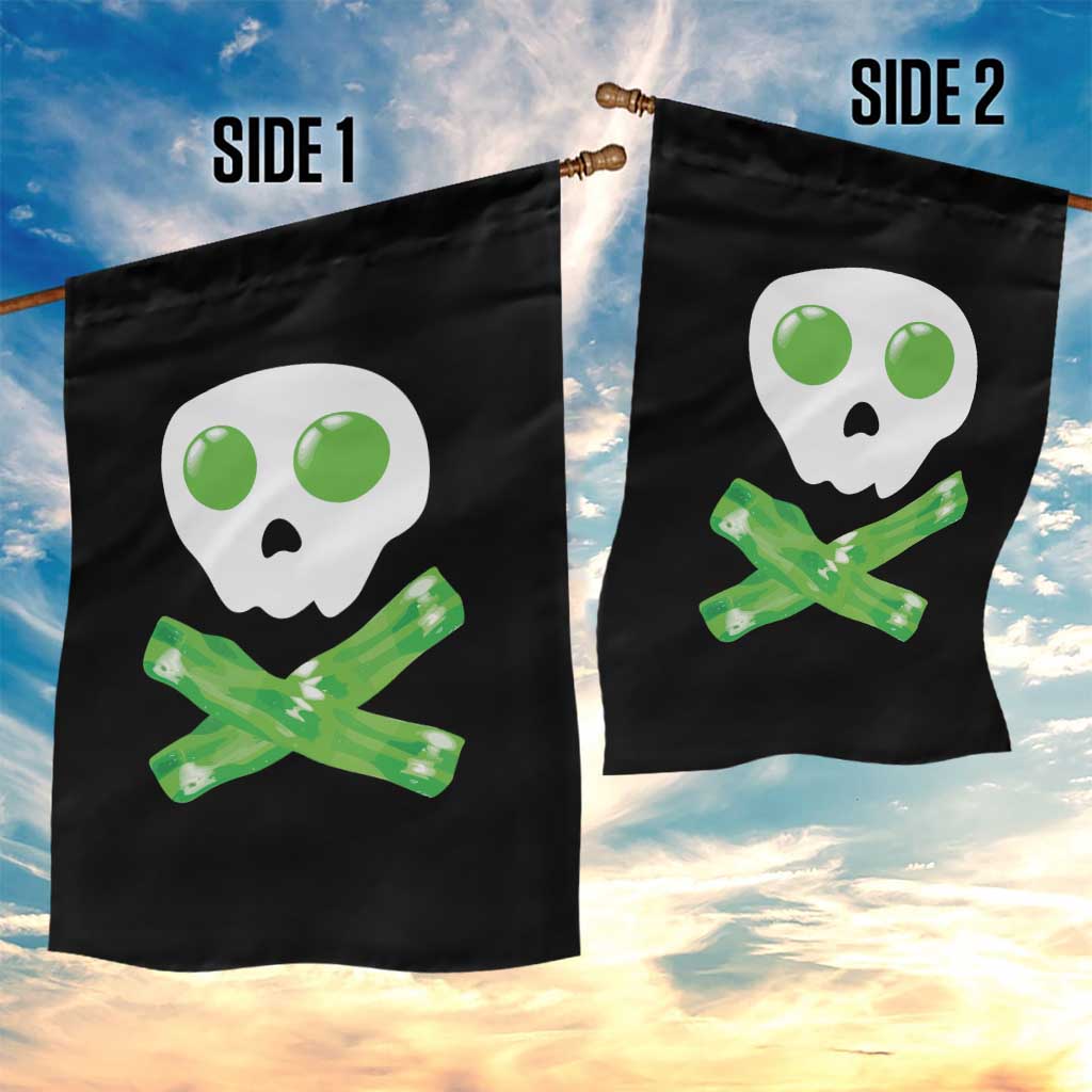 Funny St Patricks Day Garden Flag Bacon & Eggs Skull & Crossbones TS10 Print Your Wear