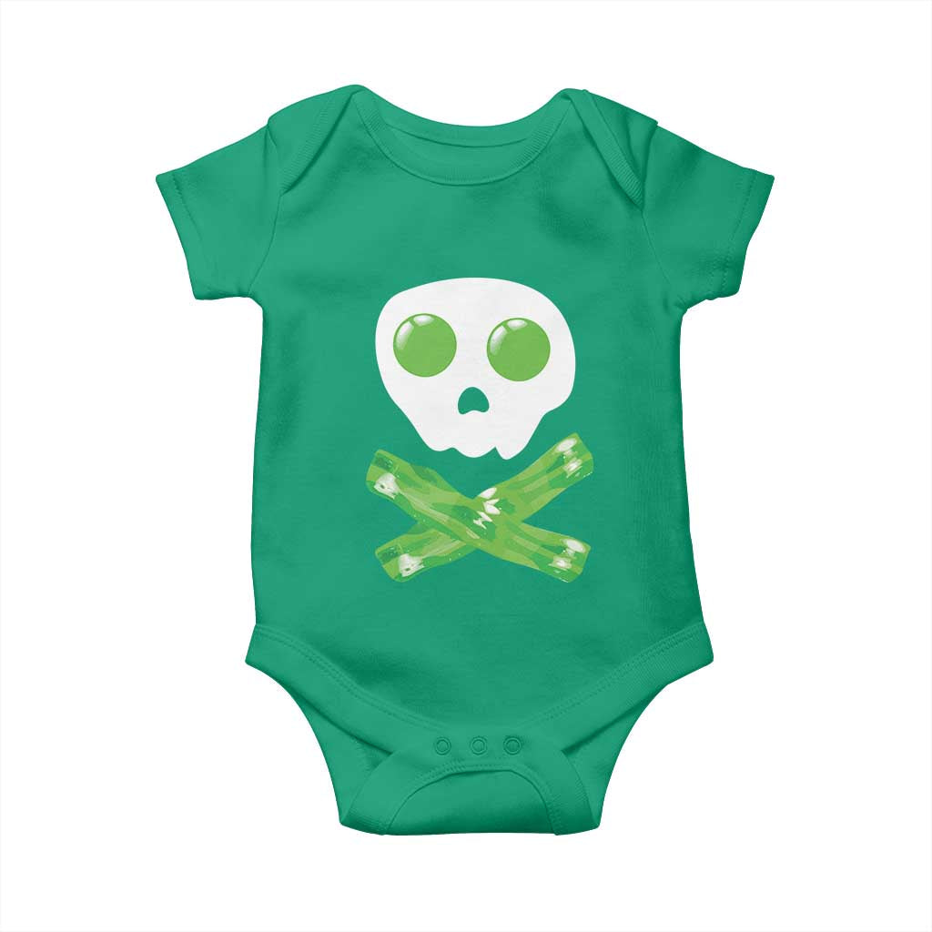 Funny St Patricks Day Baby Onesie Bacon & Eggs Skull & Crossbones TS10 Irish Green Print Your Wear