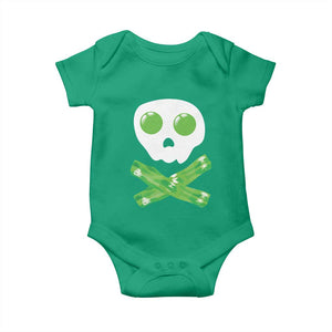 Funny St Patricks Day Baby Onesie Bacon & Eggs Skull & Crossbones TS10 Irish Green Print Your Wear