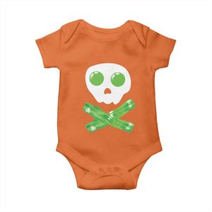 Funny St Patricks Day Baby Onesie Bacon & Eggs Skull & Crossbones TS10 Orange Print Your Wear