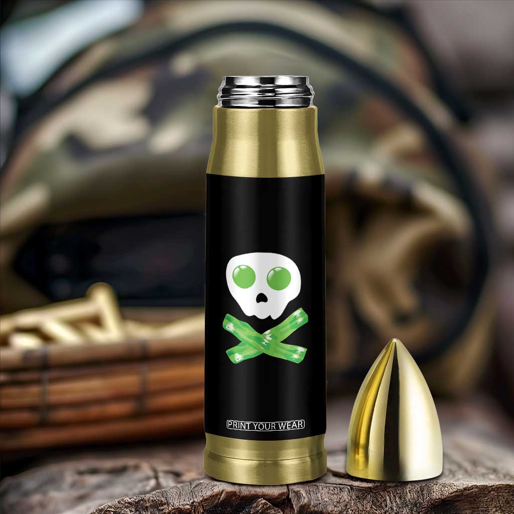 Funny St Patricks Day Bullet Tumbler Bacon & Eggs Skull & Crossbones TS10 Print Your Wear