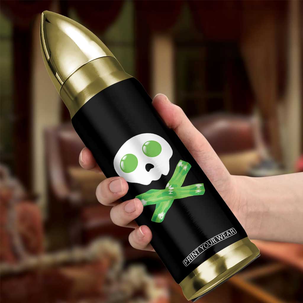 Funny St Patricks Day Bullet Tumbler Bacon & Eggs Skull & Crossbones TS10 Print Your Wear