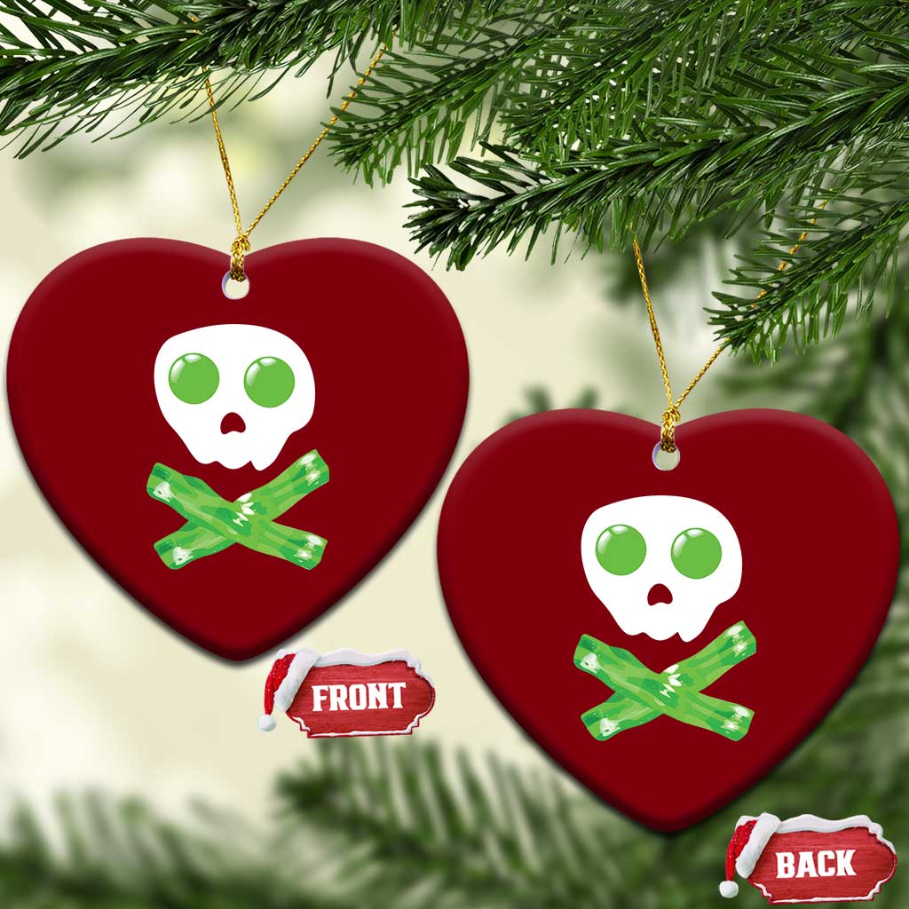 Funny St Patricks Day Ceramic Ornament Bacon & Eggs Skull & Crossbones TS10 Print Your Wear