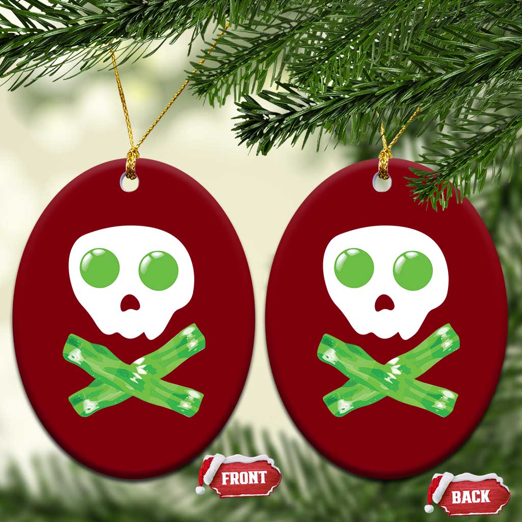 Funny St Patricks Day Ceramic Ornament Bacon & Eggs Skull & Crossbones TS10 Print Your Wear