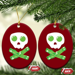 Funny St Patricks Day Ceramic Ornament Bacon & Eggs Skull & Crossbones TS10 Print Your Wear
