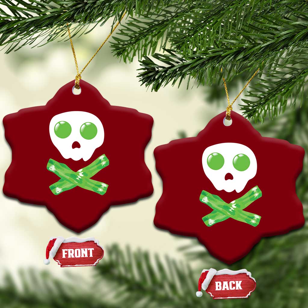 Funny St Patricks Day Ceramic Ornament Bacon & Eggs Skull & Crossbones TS10 Print Your Wear
