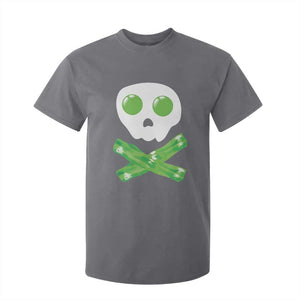 Funny St Patricks Day T Shirt For Kid Bacon & Eggs Skull & Crossbones TS10 Charcoal Print Your Wear