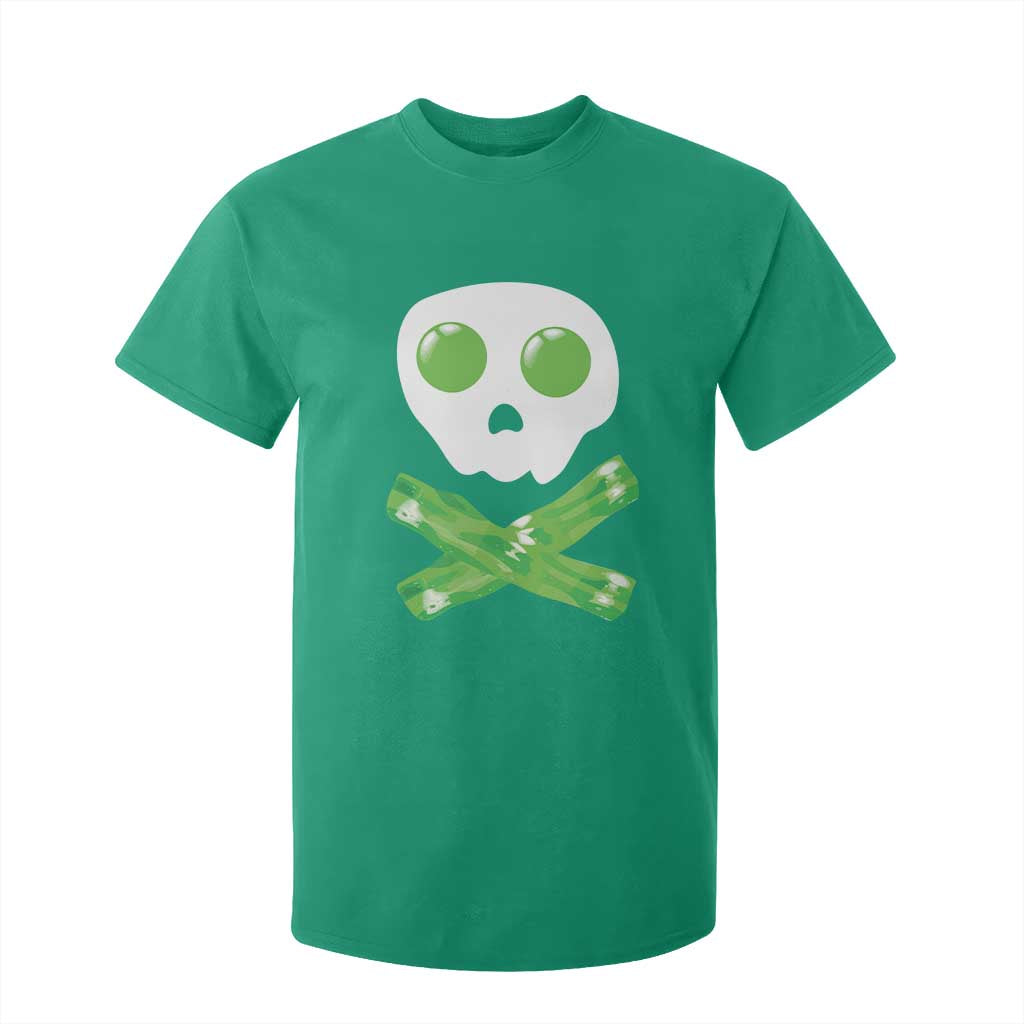 Funny St Patricks Day T Shirt For Kid Bacon & Eggs Skull & Crossbones TS10 Irish Green Print Your Wear
