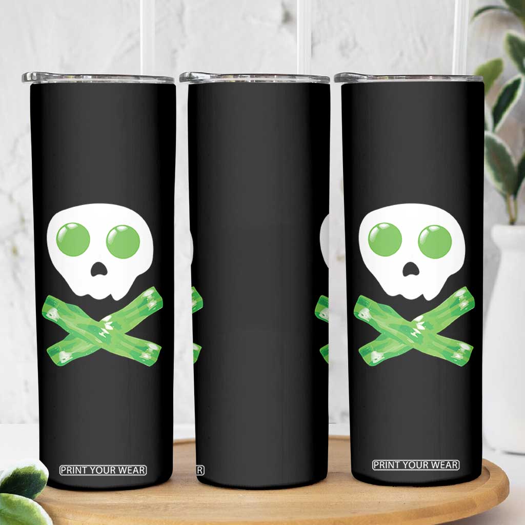 Funny St Patricks Day Skinny Tumbler Bacon & Eggs Skull & Crossbones TS10 Print Your Wear