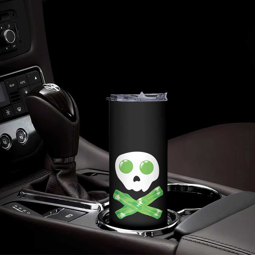 Funny St Patricks Day Skinny Tumbler Bacon & Eggs Skull & Crossbones TS10 Print Your Wear