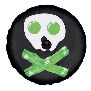 Funny St Patricks Day Spare Tire Cover Bacon & Eggs Skull & Crossbones TS10 Print Your Wear