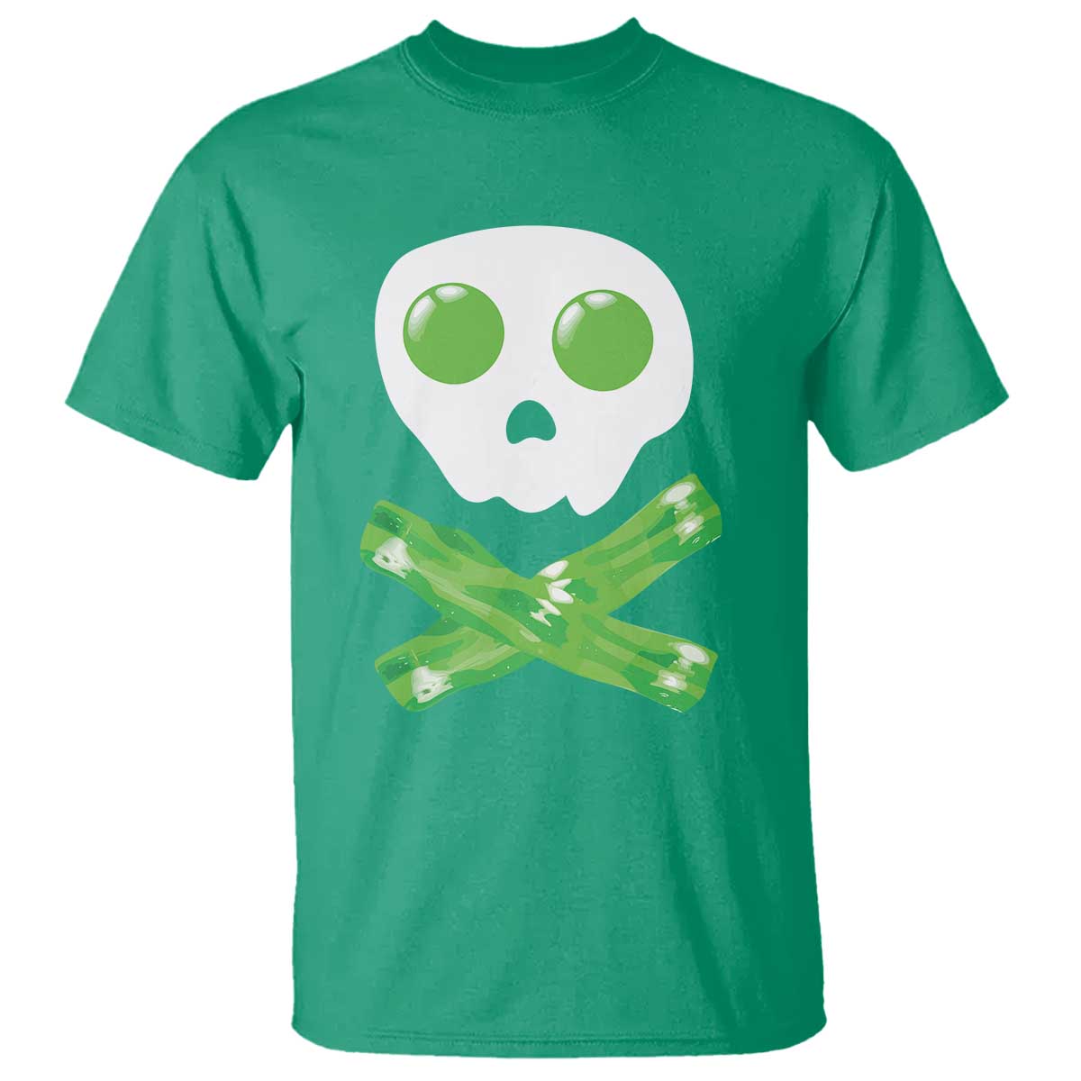 Funny St Patricks Day T Shirt Bacon & Eggs Skull & Crossbones TS10 Irish Green Print Your Wear