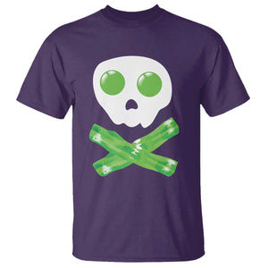 Funny St Patricks Day T Shirt Bacon & Eggs Skull & Crossbones TS10 Purple Print Your Wear