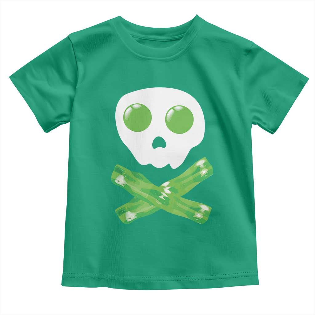 Funny St Patricks Day Toddler T Shirt Bacon & Eggs Skull & Crossbones TS10 Irish Green Print Your Wear
