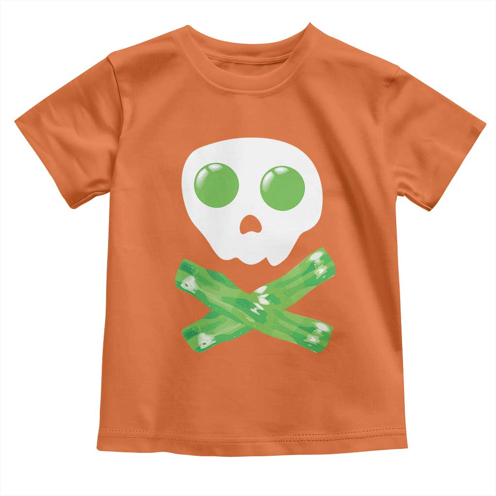 Funny St Patricks Day Toddler T Shirt Bacon & Eggs Skull & Crossbones TS10 Orange Print Your Wear