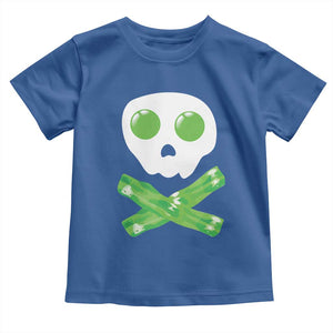 Funny St Patricks Day Toddler T Shirt Bacon & Eggs Skull & Crossbones TS10 Royal Blue Print Your Wear