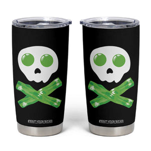 Funny St Patricks Day Tumbler Cup Bacon & Eggs Skull & Crossbones TS10 Black Print Your Wear