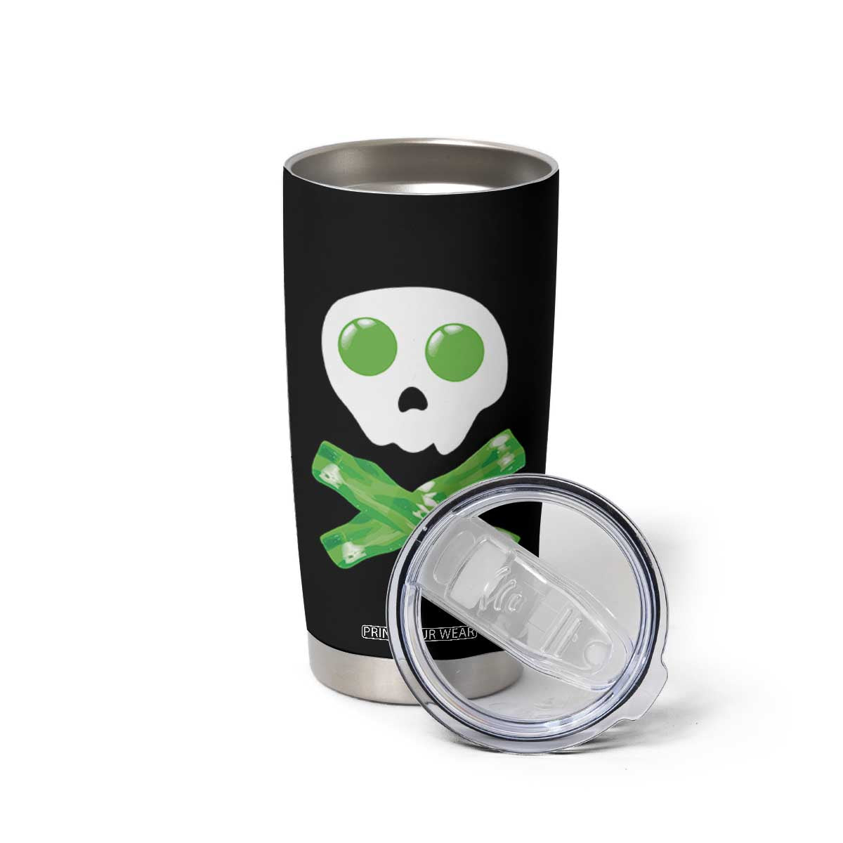 Funny St Patricks Day Tumbler Cup Bacon & Eggs Skull & Crossbones TS10 Print Your Wear