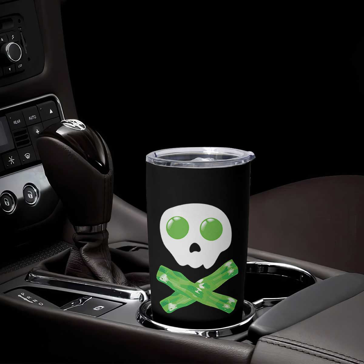 Funny St Patricks Day Tumbler Cup Bacon & Eggs Skull & Crossbones TS10 Print Your Wear