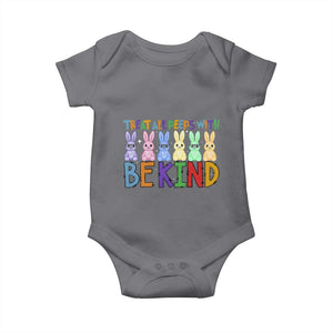 Teacher Easter Baby Onesie Treat All Peeps With Kindness Funny Bunny TS10 Charcoal Print Your Wear