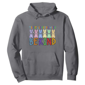 Teacher Easter Hoodie Treat All Peeps With Kindness Funny Bunny TS10 Charcoal Print Your Wear