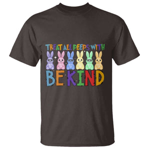 Teacher Easter T Shirt Treat All Peeps With Kindness Funny Bunny TS10 Dark Chocolate Print Your Wear