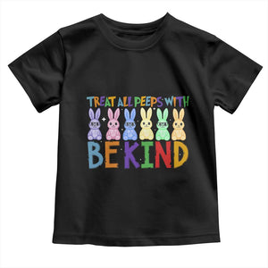 Teacher Easter Toddler T Shirt Treat All Peeps With Kindness Funny Bunny TS10 Black Print Your Wear