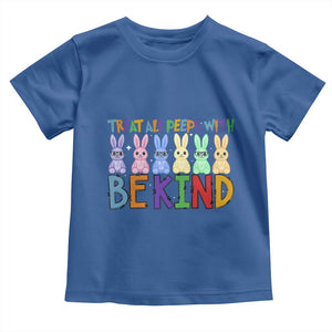 Teacher Easter Toddler T Shirt Treat All Peeps With Kindness Funny Bunny TS10 Royal Blue Print Your Wear