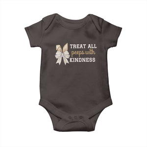 Bunny Coquette Ears Easter Teachers Baby Onesie Treat All Peeps With Kindness TS10 Dark Chocolate Print Your Wear