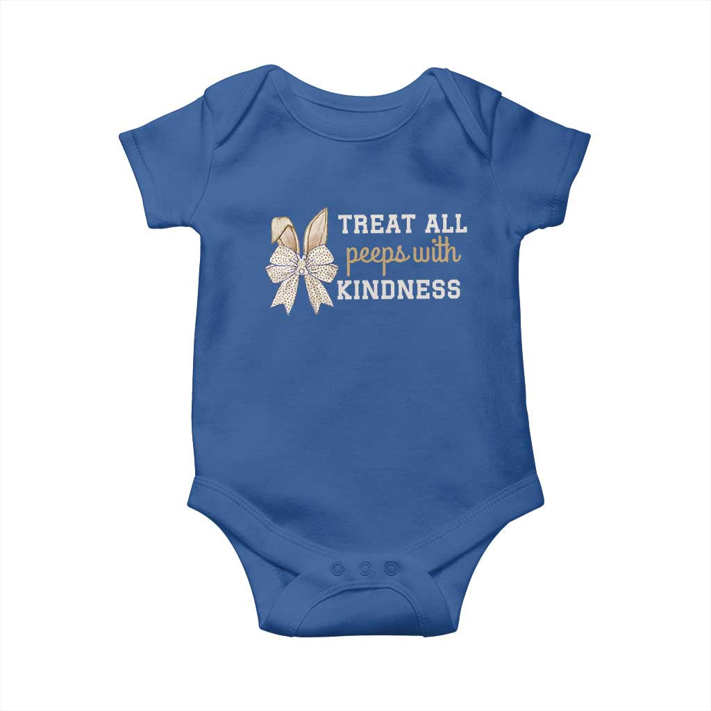 Bunny Coquette Ears Easter Teachers Baby Onesie Treat All Peeps With Kindness TS10 Royal Blue Print Your Wear