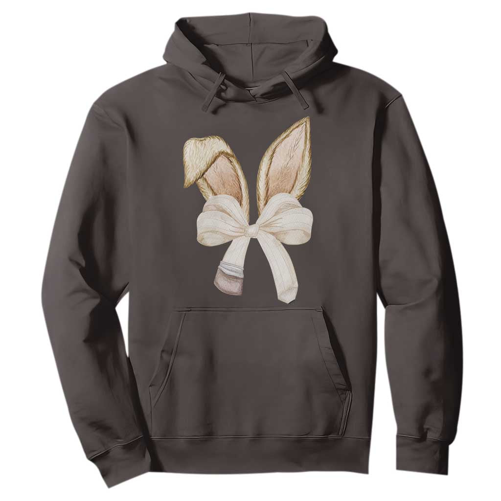 Easter Teachers Bunny Coquette Ears Hoodie TS10 Dark Chocolate Print Your Wear